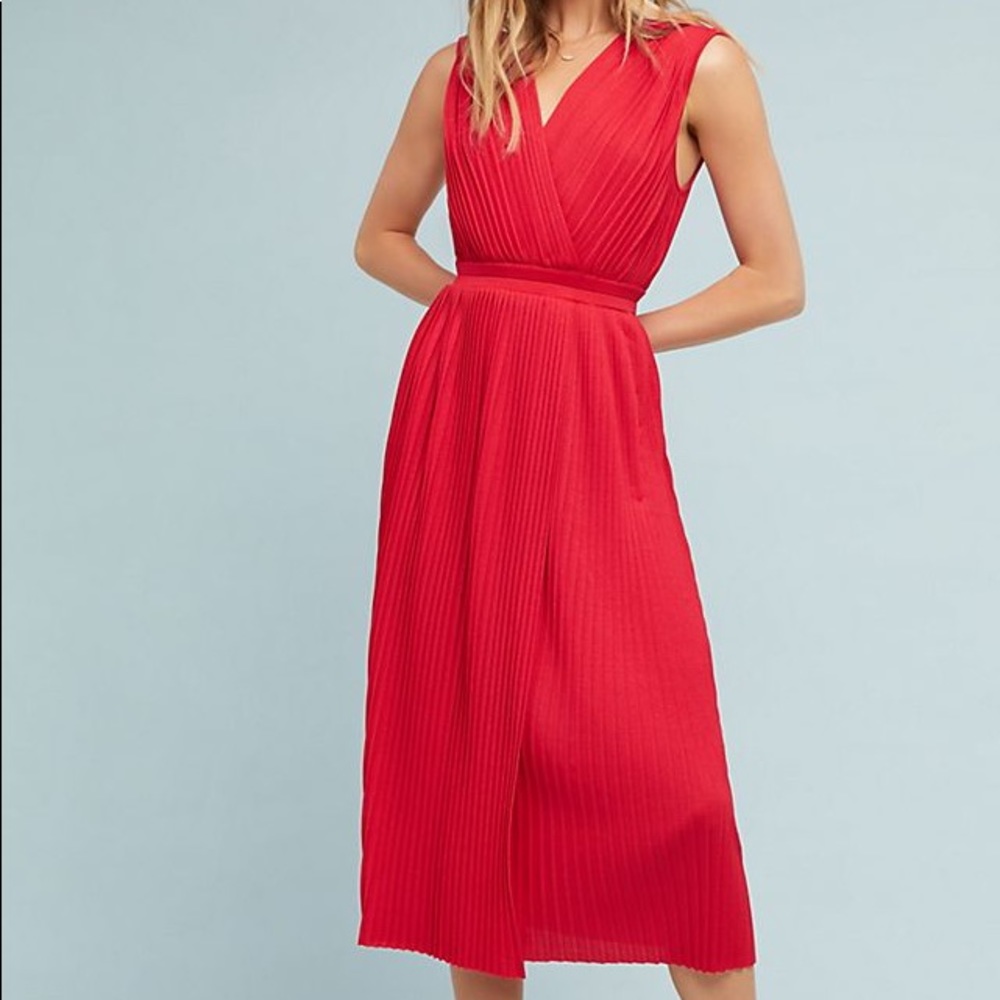 Tracy Reese Red Dress from Anthropolgie XS NWT